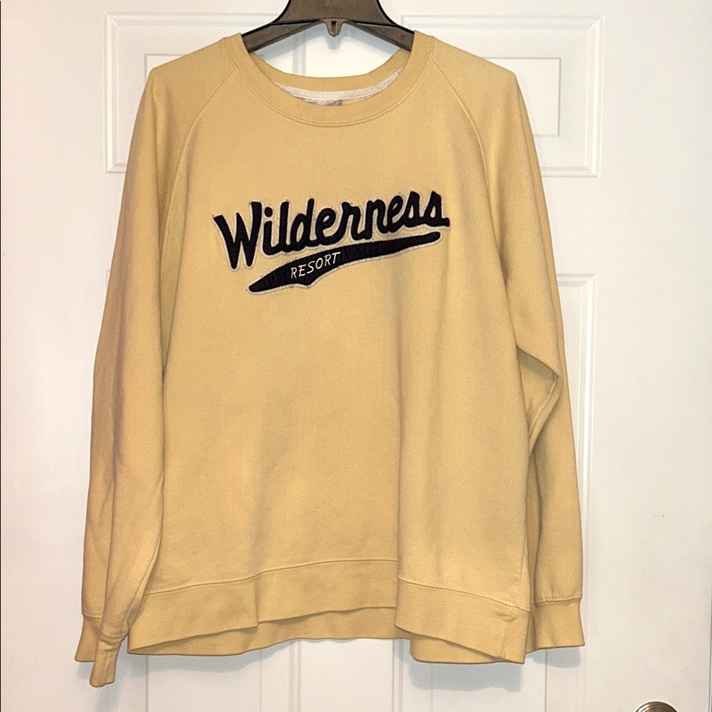 MV Sport Men’s Wilderness Resort Sweatshirt XL Yellow/Blue Crewneck Fleece